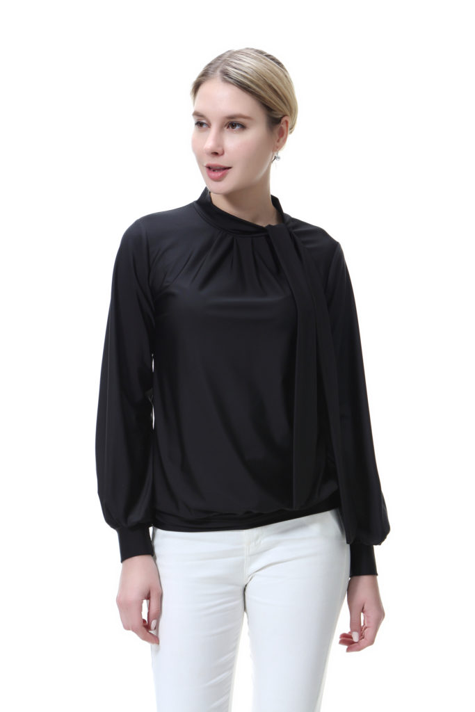 Women V Neck Long Sleeve Chiffon Tops Casual Tee Shirt Blouse Plus  Size:8-20