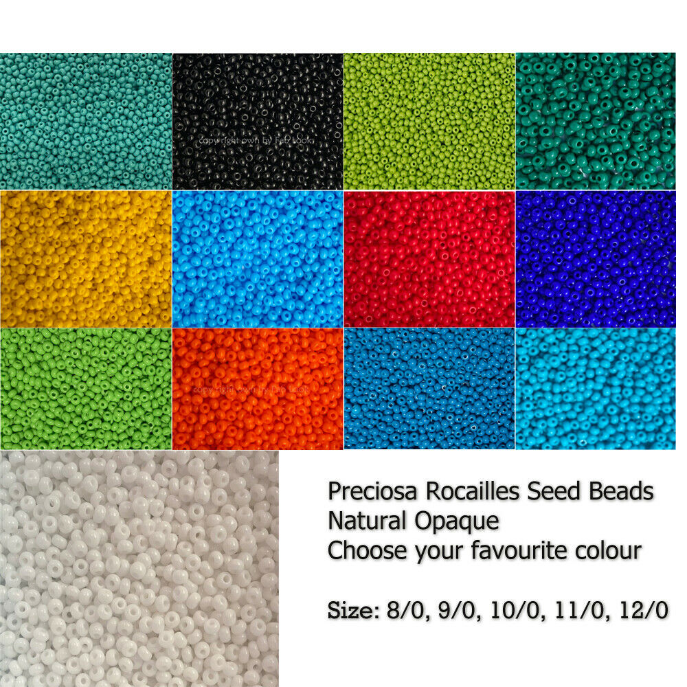 Rocaille Seed Beads, 4 mm, 6/0 , 0,9-1,2 mm, Assorted Colours